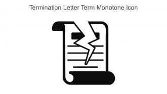 Termination Letter Term Monotone Icon in powerpoint pptx png and editable eps format