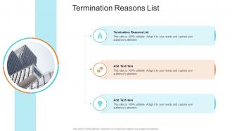 Termination Reasons List In Powerpoint And Google Slides Cpb