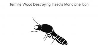 Termite Wood Destroying Insects Monotone Icon In Powerpoint Pptx Png And Editable Eps Format