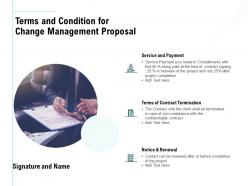 Terms And Condition For Change Management Proposal Ppt Model Good