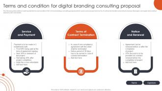 Terms And Condition For Digital Branding Consulting Proposal Ppt Infographic Template Diagrams