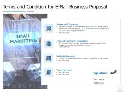 Terms and condition for e mail business proposal payment ppt presentation slides