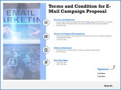 Terms And Condition For E Mail Campaign Proposal Ppt Powerpoint Presentation Icon