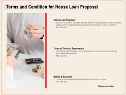 Terms and condition for house loan proposal ppt powerpoint portfolio
