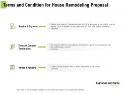 Terms and condition for house remodeling proposal ppt powerpoint presentation layouts
