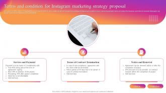 Terms And Condition For Instagram Marketing Strategy Proposal Ppt Icon Slide Download