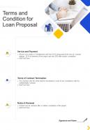 Terms And Condition For Loan Proposal One Pager Sample Example Document