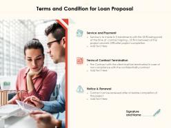 Terms and condition for loan proposal ppt powerpoint presentation infographics elements