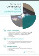 Terms And Condition For Social Media Proposal One Pager Sample Example Document