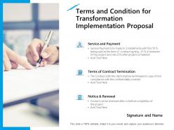 Terms and condition for transformation implementation proposal ppt file