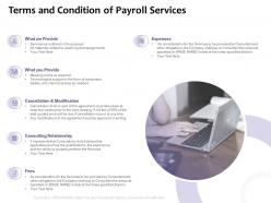 Terms and condition of payroll services ppt powerpoint presentation file