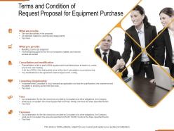 Terms and condition of request proposal for equipment purchase ppt powerpoint presentation layouts