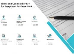 Terms and condition of rfp for equipment purchase cont ppt powerpoint presentation infographic