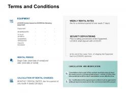 Terms and conditions equipment ppt powerpoint presentation layouts layout