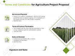 Terms and conditions for agriculture project proposal ppt powerpoint inspiration