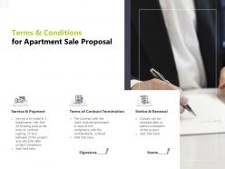 Terms and conditions for apartment sale proposal termination presentation slides