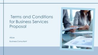 Terms And Conditions For Business Services Proposal PPT Guidelines AT