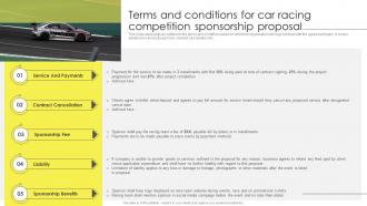 Terms And Conditions For Car Racing Competition Sponsorship Proposal