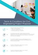 Terms And Conditions For Civil Engineering Project Proposal One Pager Sample Example Document