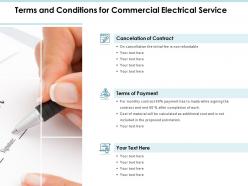 Terms and conditions for commercial electrical service ppt slides