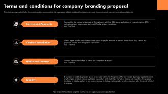 Terms And Conditions For Company Branding Proposal Ppt Show Structure