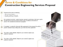 Terms and conditions for construction engineering services proposal ppt powerpoint presentation layouts rules