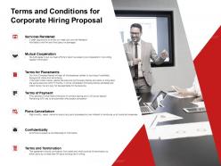 Terms and conditions for corporate hiring proposal ppt powerpoint presentation display
