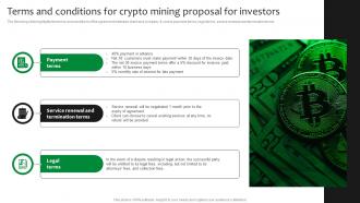 Terms And Conditions For Crypto Mining Proposal For Investors Ppt Model Graphics