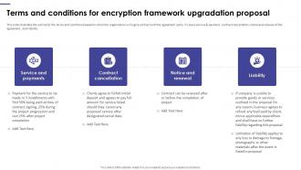Terms And Conditions For Encryption Framework Upgradation Proposal