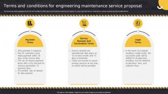 Terms And Conditions For Engineering Maintenance Service Proposal Ppt Powerpoint Presentation