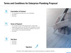 Terms and conditions for enterprise plumbing proposal ppt powerpoint presentation pictures themes