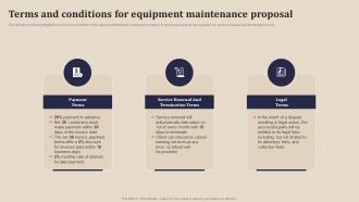 Terms And Conditions For Equipment Maintenance Proposal Ppt Professional Graphics Tutorials