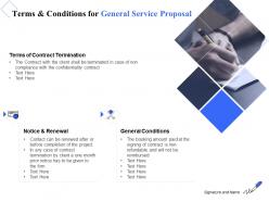 Terms and conditions for general service proposal ppt powerpoint presentation file aids
