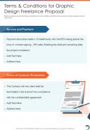 Terms And Conditions For Graphic Design Freelance Proposal One Pager Sample Example Document