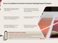 Terms and conditions for interior and exterior painting proposal template ppt powerpoint presentation