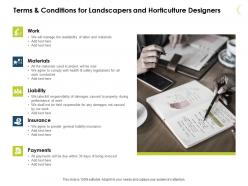 Terms and conditions for landscapers and horticulture designers ppt slides