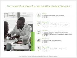 Terms and conditions for lawn and landscape services ppt slides