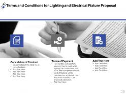 Terms and conditions for lighting and electrical fixture proposal ppt powerpoint presentation
