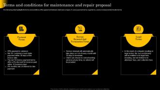 Terms And Conditions For Maintenance And Repair Proposal Ppt Powerpoint Presentation Ideas