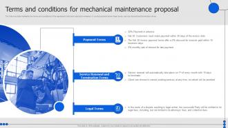 Terms And Conditions For Mechanical Maintenance Proposal Ppt Model Topics
