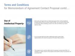 Terms And Conditions For Memorandum Of Agreement Contact Proposal Contd Ppt Icon