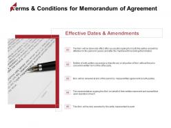 Terms And Conditions For Memorandum Of Agreement Effective Ppt Powerpoint Presentation Gallery