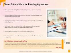 Terms and conditions for painting agreement ppt powerpoint presentation gallery icon