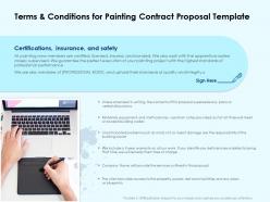 Terms and conditions for painting contract proposal template ppt portfolio topics