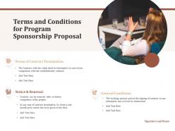 Terms and conditions for program sponsorship proposal ppt powerpoint presentation file