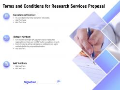 Terms And Conditions For Research Services Proposal Ppt Powerpoint Influencers