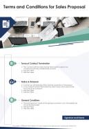 Terms And Conditions For Sales Proposal One Pager Sample Example Document