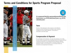 Terms and conditions for sports program proposal ppt powerpoint presentation gallery