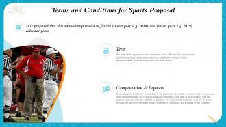 Terms and conditions for sports proposal