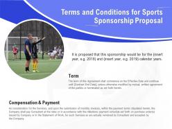 Terms and conditions for sports sponsorship proposal ppt powerpoint presentation show